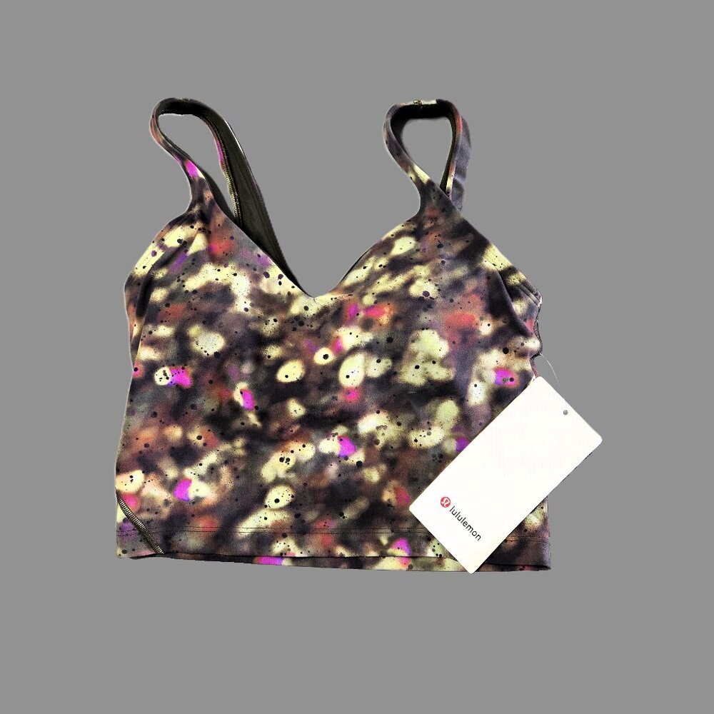 Lululemon Sz 4 Womens Multi Splatter Green Align Tank Top